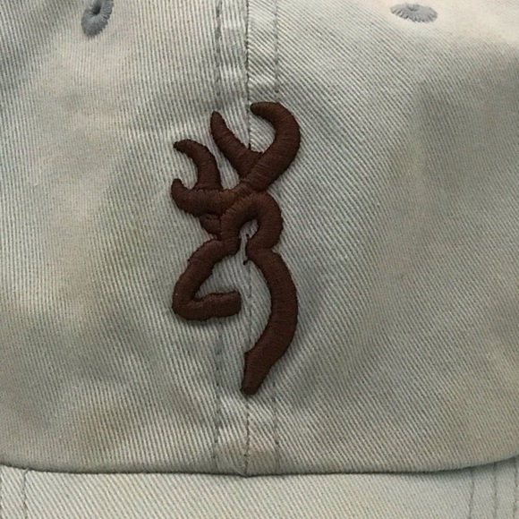 Browning Logo on Adjustable Light Blue Ball Cap - Picture 2 of 13